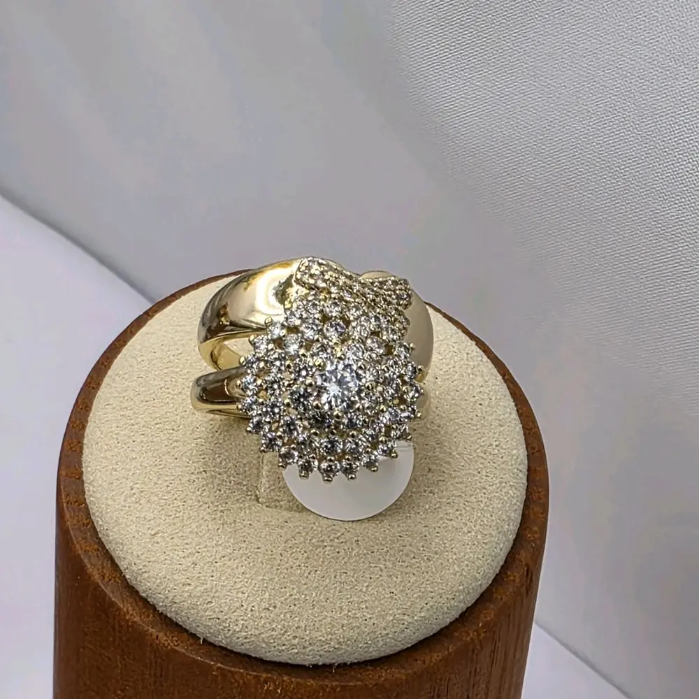 # 0300 14k Gold Plated Waterproof High-Quality Wedding Ring (Not Real Gold)