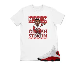 Sneaker Shirt to Match JD 13 OG Chicago Red/White, Shirts To Match Retro JD 13 OG Chicago