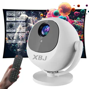 XBJ Portable Projector with WiFi 5G & Bluetooth, HD Home Video Projector for Outdoor Movies, 200" Screen with Built-in Speaker, Support 360° Correction Audio projector 4k projector for bedroom projectors