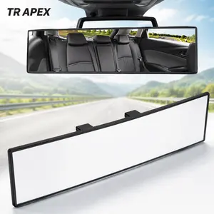 TR APEX 11.8" Universal Panoramic Convex Rearview Mirror – HD Wide Angle, Anti-Glare, Easy Clip-On, Car SUV Truck Interior Accessory for Safer Driving