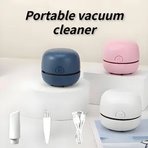 Mini Desk Vacuum! USB Rechargeable, Long Battery | Portable for Office/Home – Sucks Up Crumbs/Dust in Seconds
