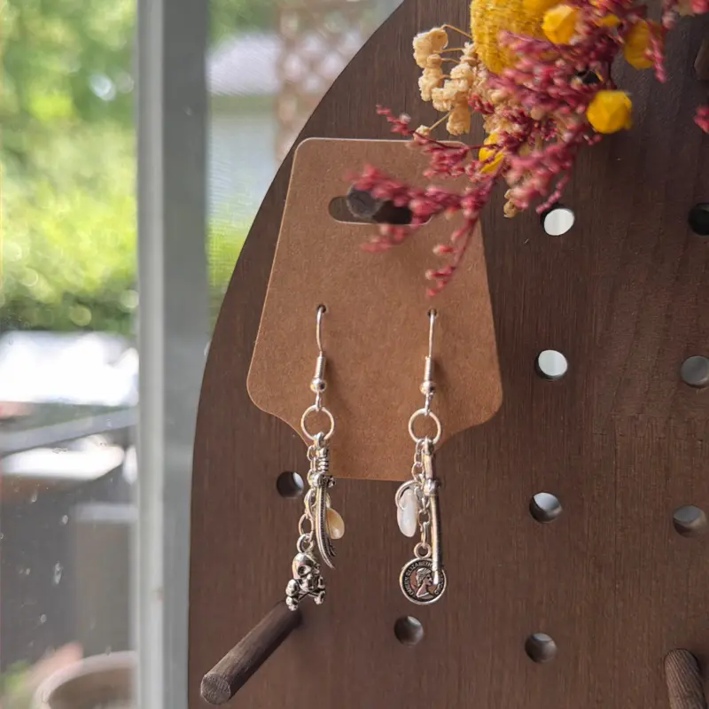 Handmade Pirate Earrings, nickel free Hooks, for Women's Daily Wear & Party Outfits