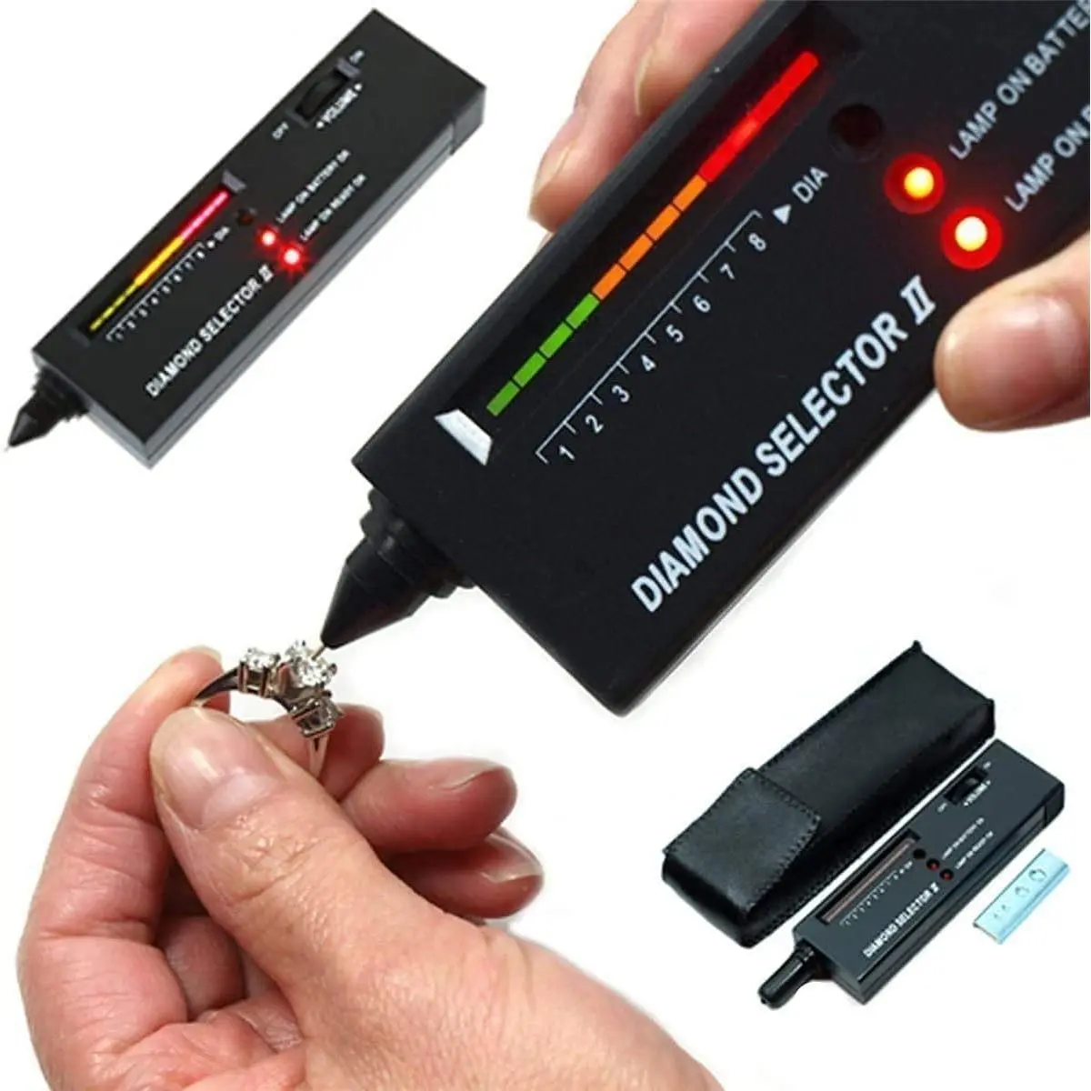 Diamond Tester, High Precision Jewelry Diamond Tester Professional Diamond Tester Pen Jeweler Tool (without batteries), suitable for novices and experts (Black Diamond Tester), suitable for beginners