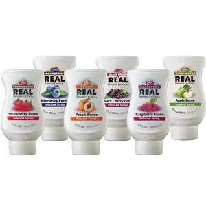Reàl Fruit Infused Flavoring Syrup - 16.9 fl oz for Cocktails, Dishes, & Beverages - Puree Infused for Toppings & Flavor Enhancement