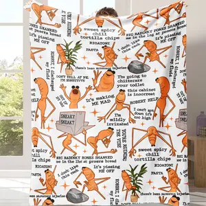 Countdown Sale! Marcus The Worm Flannel Blanket, weighted blanket，A warm nap blanket ，Meme Throw Blanket for Bed, Couch, Sofa, Funny VRChat Gamer Blanket, Cozy Throw, Perfect Gift for Meme Lovers & Gamers