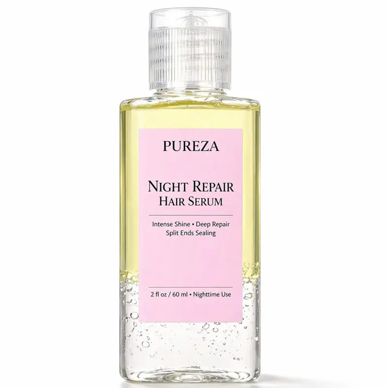 Pureza Silk Glow Hair Serum - Enhances Natural Shine & Silky Texture - Lightweight Non-Greasy Formula for Daily Care - 2 fl oz / 60 ml