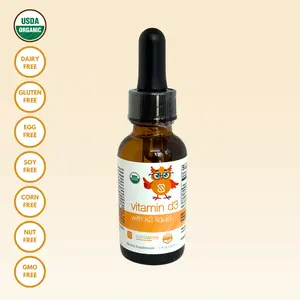 Organic Liquid Vitamin D3 with K2 Healthcare Supplement