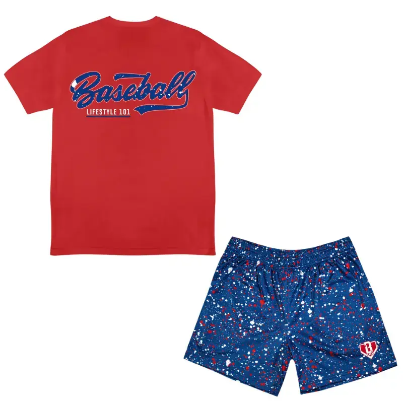 Baseball Lifestyle 101 - Splatter Set | Youth & Adult Tee & Mesh Shorts