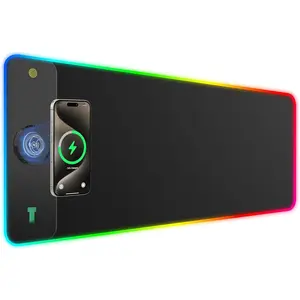 RGB  Pad, Large Gaming Desk Mat , 31.5"x15.8" Black Mousepad, Ultra-Smooth Surface, Non-Slip Rubber Base, Desk Pad for Keyboard Laptop