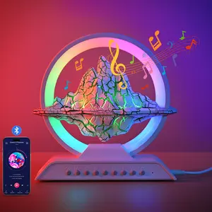 Ambient Lighting Lamp with Bluetooth Speaker, Party Lighting Sync with 48 Dynamic Lighting Effects for Bedroom Decor, Gifts for Boys