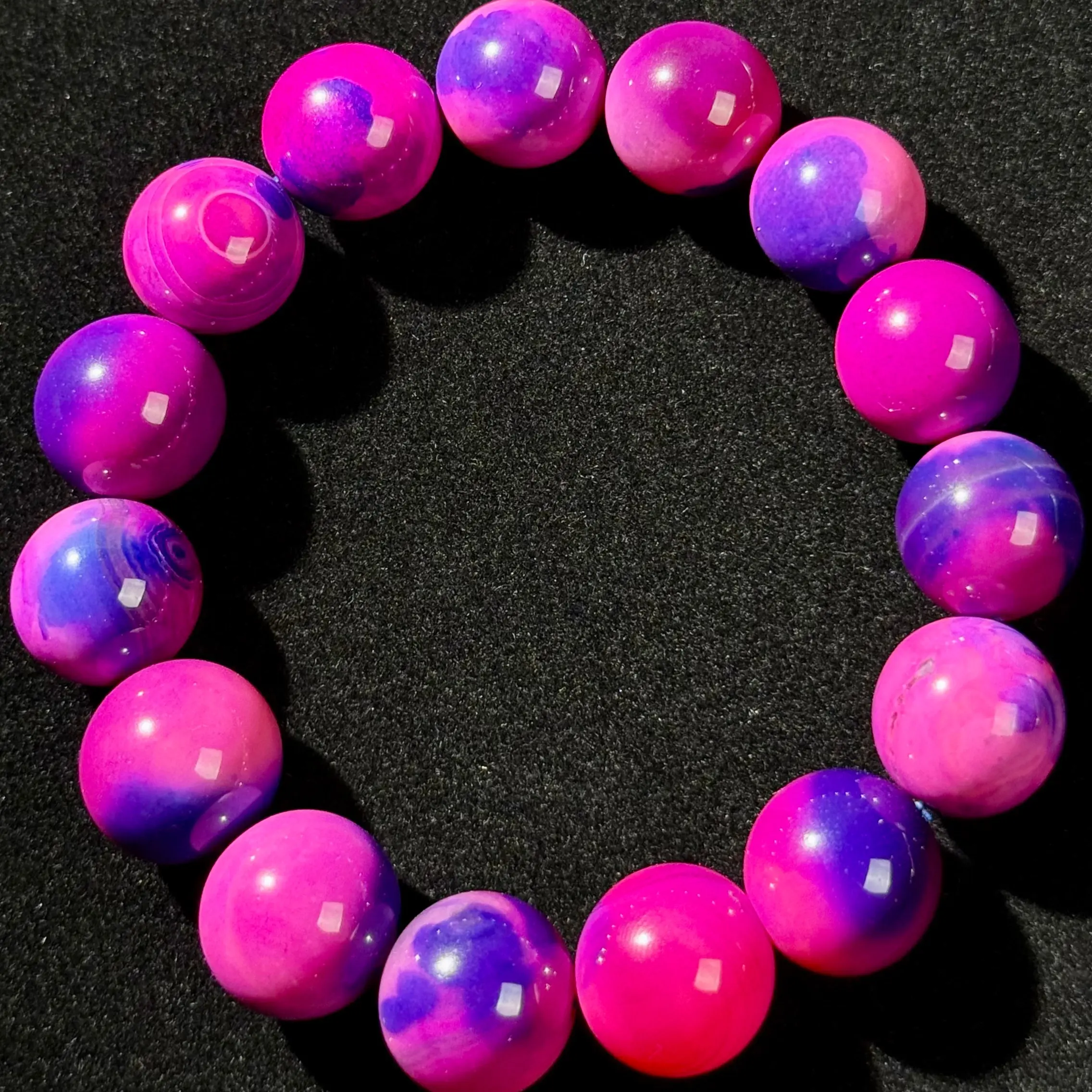 14MM Violet Amethyst Agate Beads - Soothing & Spiritual Stone, Perfect Gift for Halloween Christmas Birthday Valentine's Day
