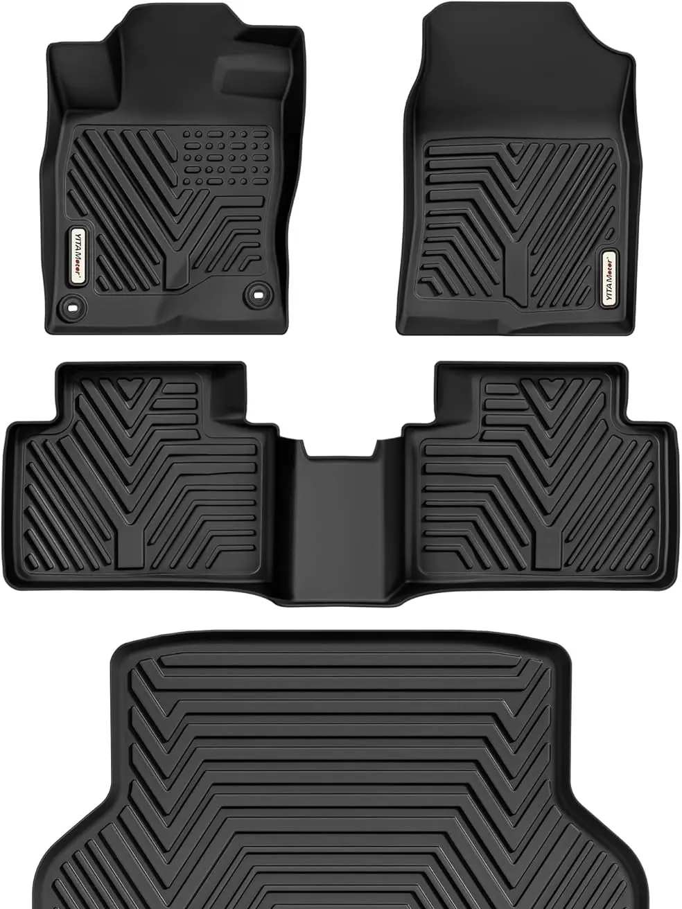 YITAMOTOR Floor Mats Fit for 2016-2021 Honda Civic Sedan, 1st & 2nd Rows, Cargo Liner