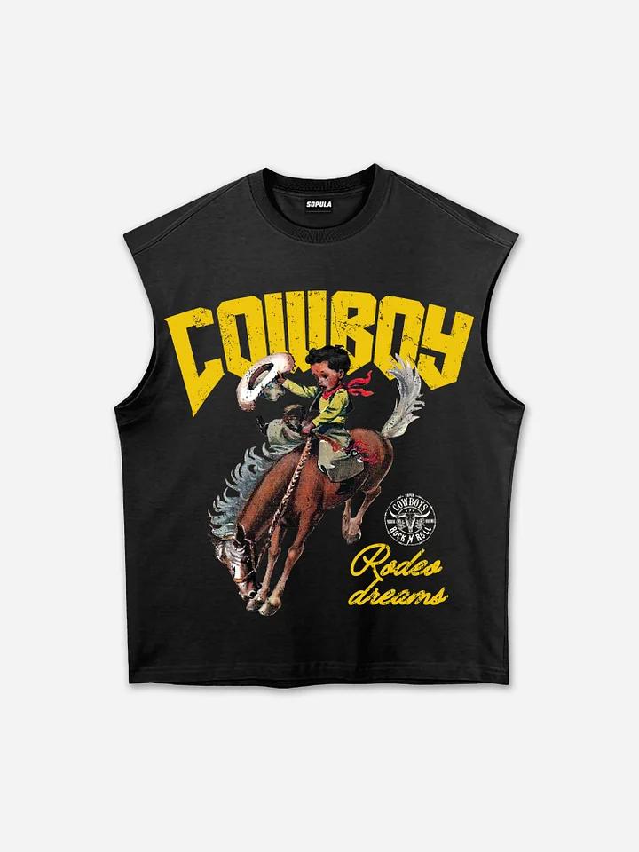 Sopula Studio Men's Cowboy Rodeo Dreams Print Graphic Tank Top Sleeveless Casual Crewneck Workout Tanktop Horse SpringStatements