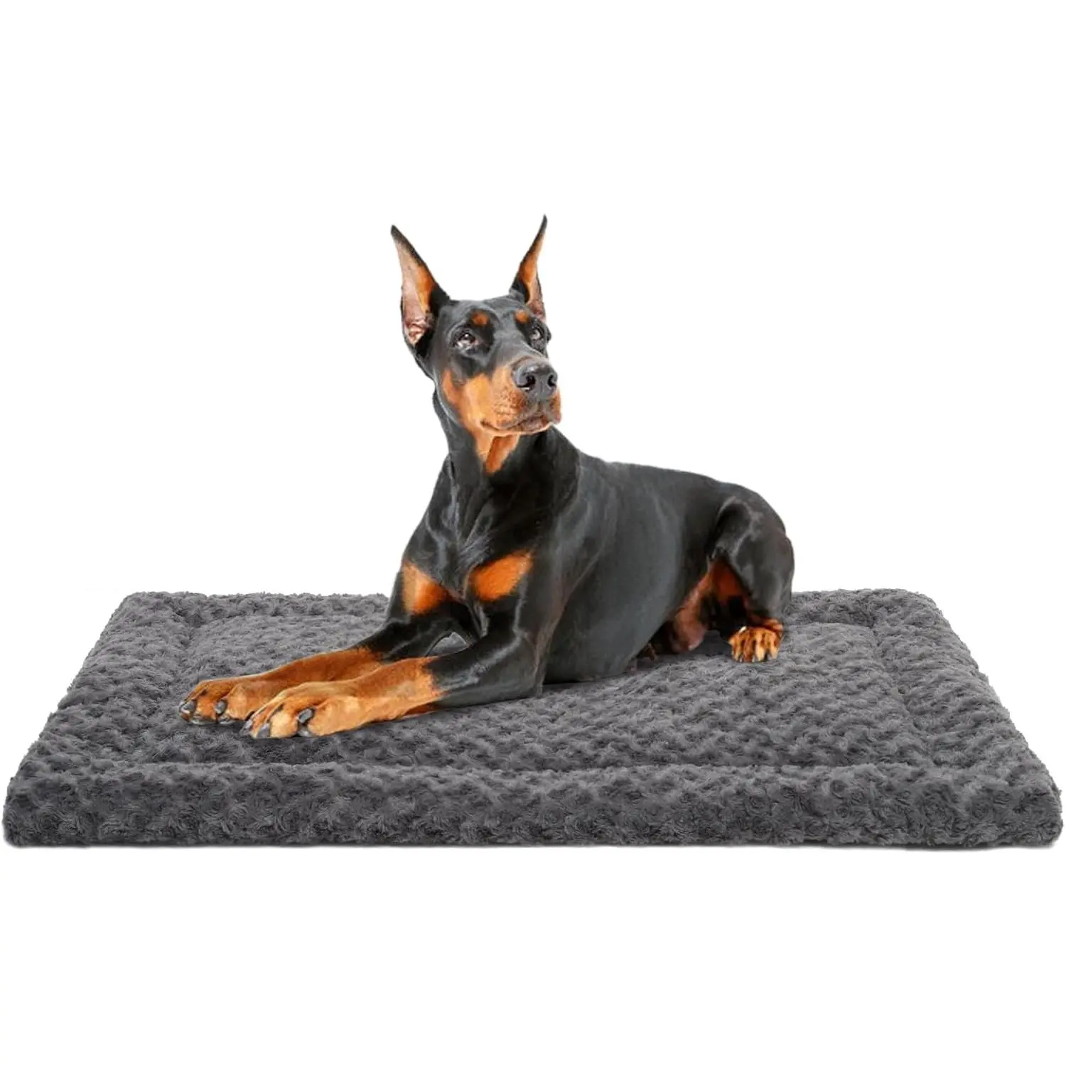 Washable  Bed Mat Reversible  Crate Pad Soft Fluffy Pet Kennel Beds  Sleeping Mattress for Large  Medium Small Dogs,  x 29 Inch, Grey