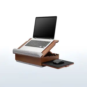 Sidekiix by VIVO Wooden Lap Desk with Storage and Mouse Pad