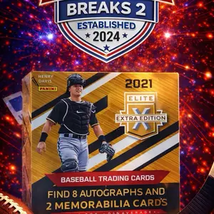 2021 Panini Elite Extra Baseball Hobby Box 8 autographs and 2 Mems per Boc