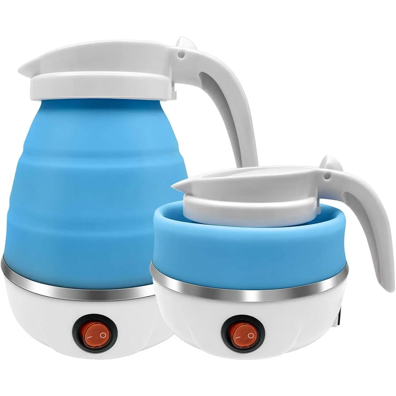 Travel Portable Foldable Electric Kettle, 0.6L Small Collapsible Hot Water Boiler For Coffee  (Blue)
