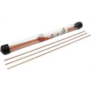 20pcs Copper Brazing Rods BCuP-2 (5/64") 2mm Phosphorus Round Self Fluxing Welding Brass Brazing Rod Sticks TIG Arc Pipes for Air Conditioner Refrigerators Pipe Gas (Bcup-2 20PCS)