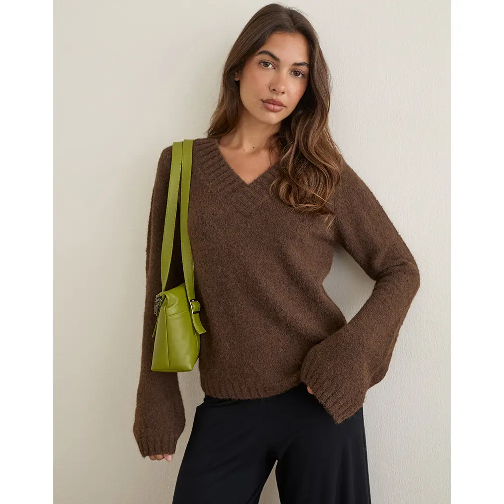 Dinesa Jumper in Knit Chocolate Brown
