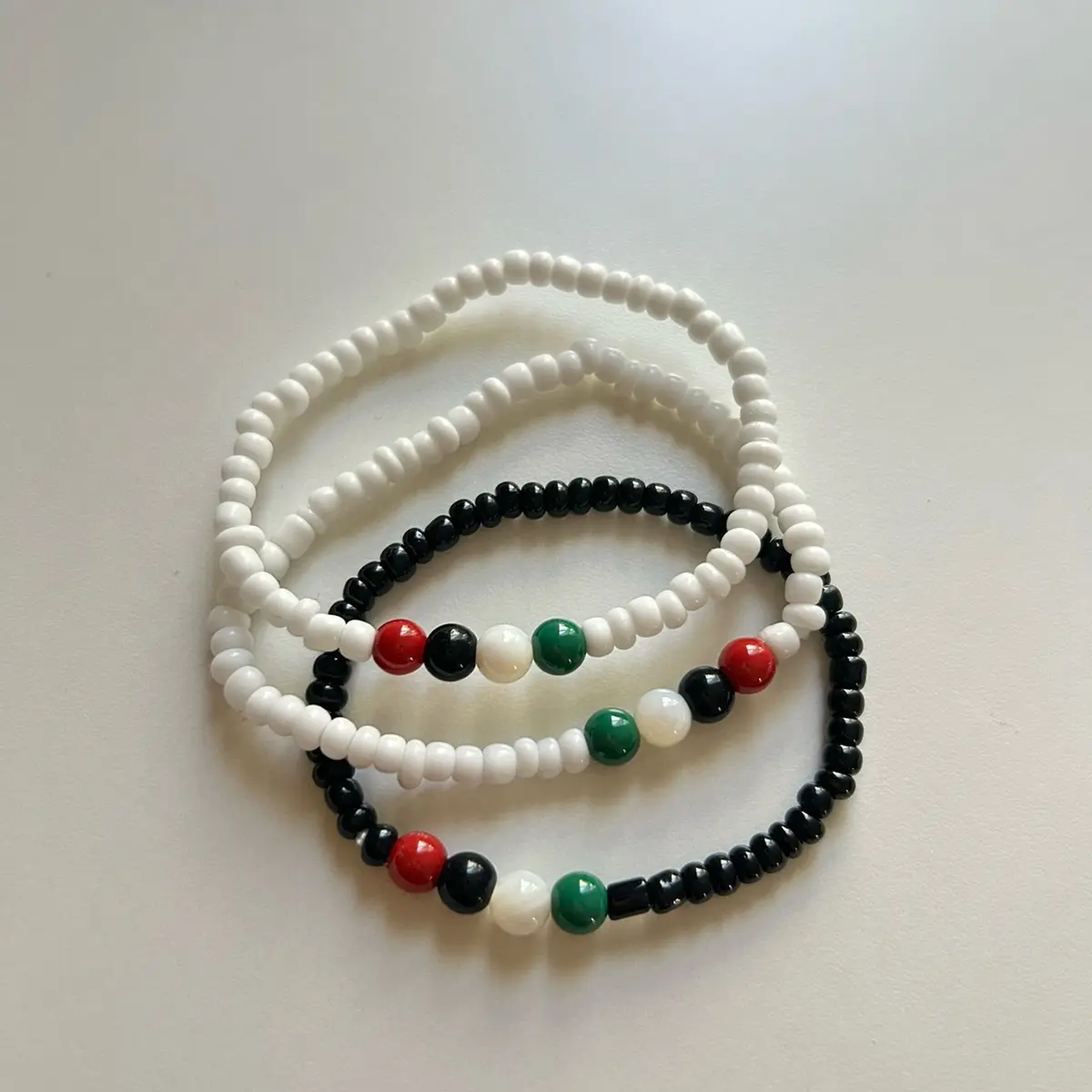 2x Palestine beaded bracelet, Raise awareness, Support Palestine