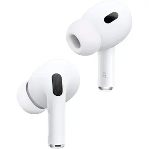 Apple - AirPods Pro 2, Wireless Active Noise Cancelling Earbuds with Hearing Aid Feature - White