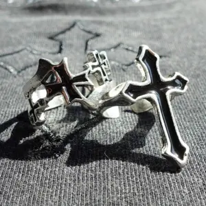 Brandless Apparel Cross Ring + Crown of Throns Ring Combo
