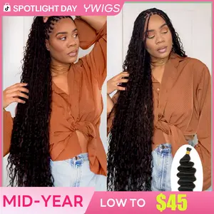 [YWIGS] Bulk Human Hair for Braiding No Wefted Natural Color - Human Hair for Boho Braids #DealsForYouDays @spotlightday