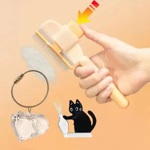 3 Pack Cat Memorial Set, Cat Hair Storage Capsule, Cat Whiskers Magnet, Cat Grooming Comb, Pet Memorials, Keychain Pendant Collection