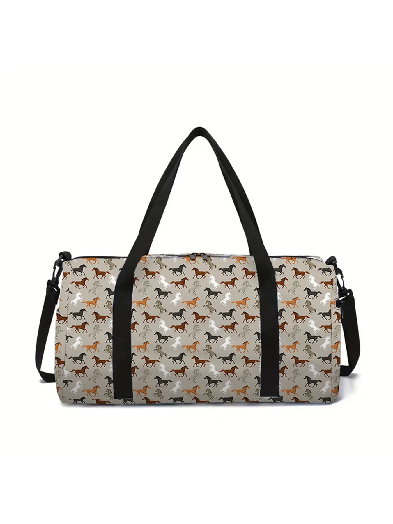 Mercedes-Benz Horse pattern printed large-capacity travel duffel bag, portable storage bag