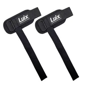 D Ring Lifting Straps - Maximum Support, Padded Back, Thick Strap for Superior Grip, Durable & Reliable Design
