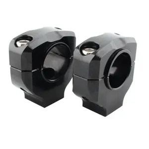 Universal Off-Road Motorcycle Handlebar Riser, 28mm Fat Bar Clamp Adapter, Black Aluminum Alloy Bar Mount for ATV/Dirt Bike