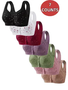 Women's Floral Print Push Up Everyday Bra, Soft Comfortable Breathable Bra, Women's Lingerie for All Seasons