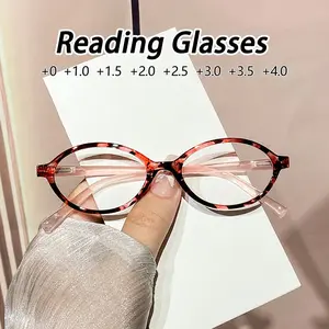 Women's Plastic Oval Vintage Elegant Reading Glasses, Lightweight Fashionable Casual Eyewear, Classic Stylish Old Age Readers