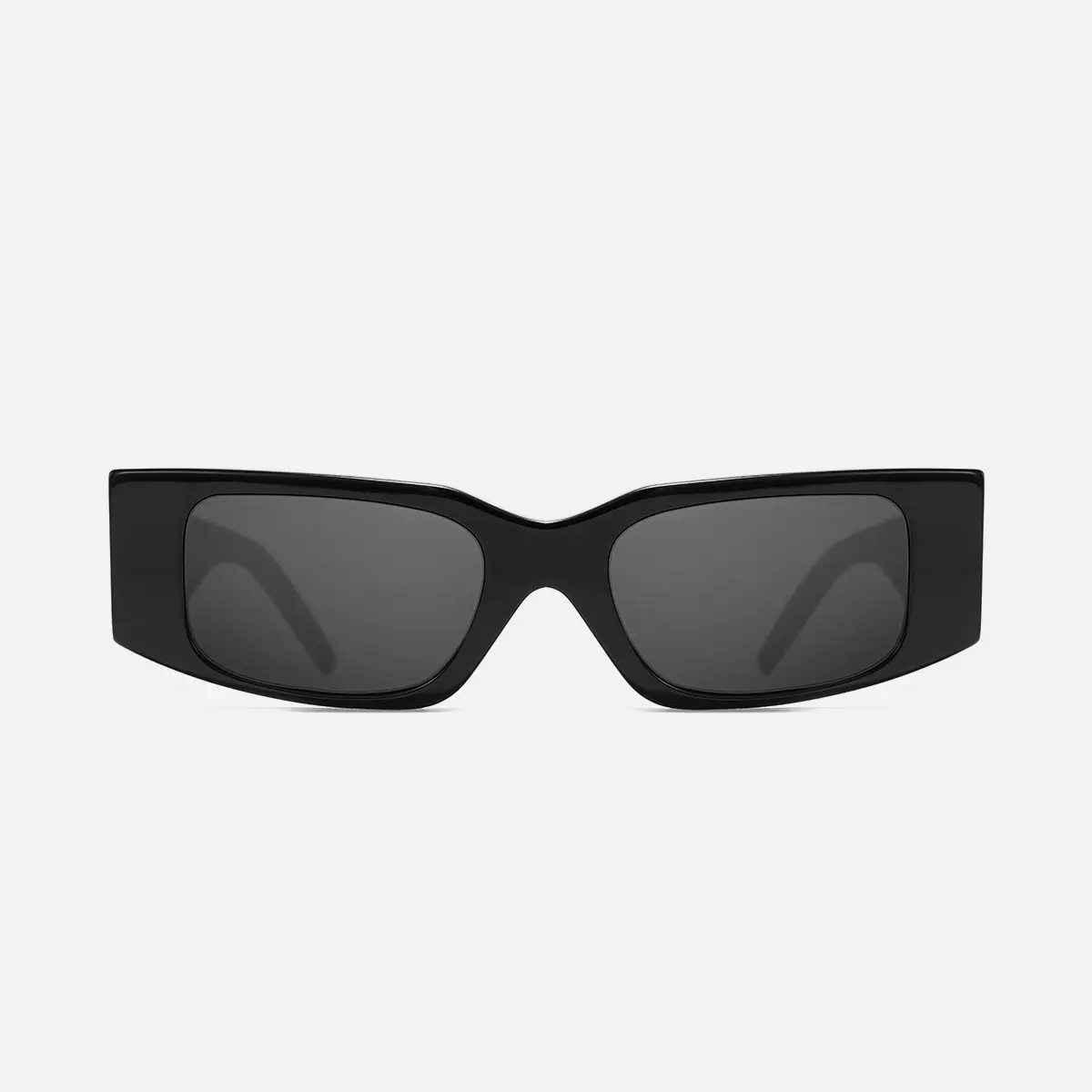 TIJN Chunky Rectangle Sunglasses for Women Men, Retro Thick Frame Black Square Shades, Trendy Y2K 90s Style UV400 Protection Fashion Eyewear