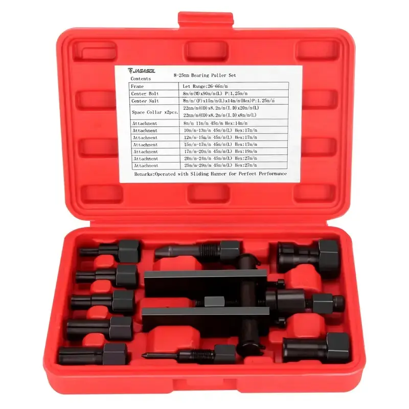 【Summer Survivals】Bearing Puller Kit, 10 Pcs Blind Hole Bearing Puller Set, 8-25 mm/0.31-0.98 inch Motorcycle Wheel Inner Bearing Puller Tool Set