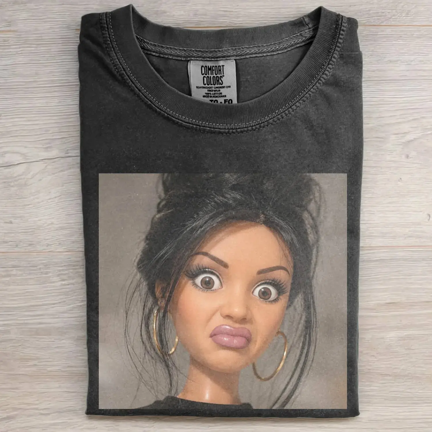 Stank Face Doll Girl Funny Meme Graphic T-shirt,Unisex Funny T-Shirt, Funny Meme Apparel Tee, Trendy Women's Shirt,Summer Graphic Tee,Vintage Style Graphic Design T-Shirt, Vintage Baggy Style Streetwear Tops