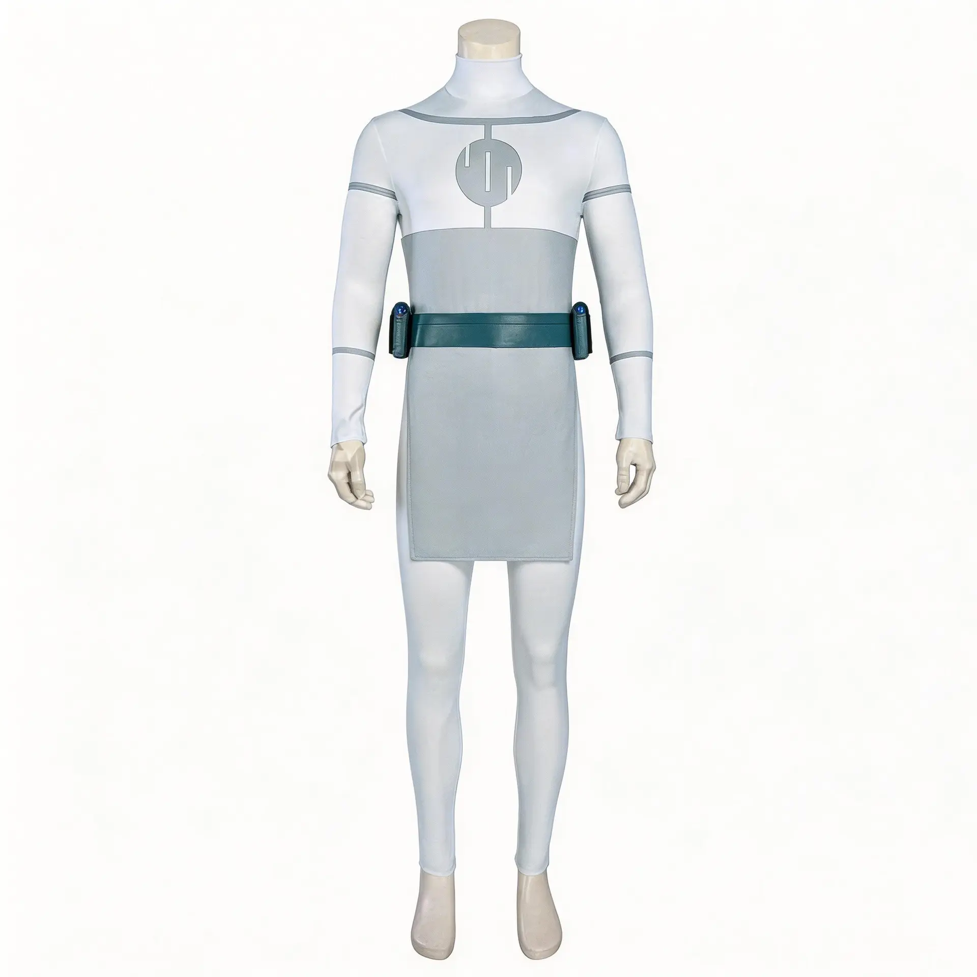 Mark Grayson White Viltrumite Jumpsuit with Belt and Apron for Men Cosplay Costume