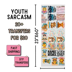 Youth Sarcasm | Dollar Deals DTF Transfer Gang Sheet For Graphic Tees