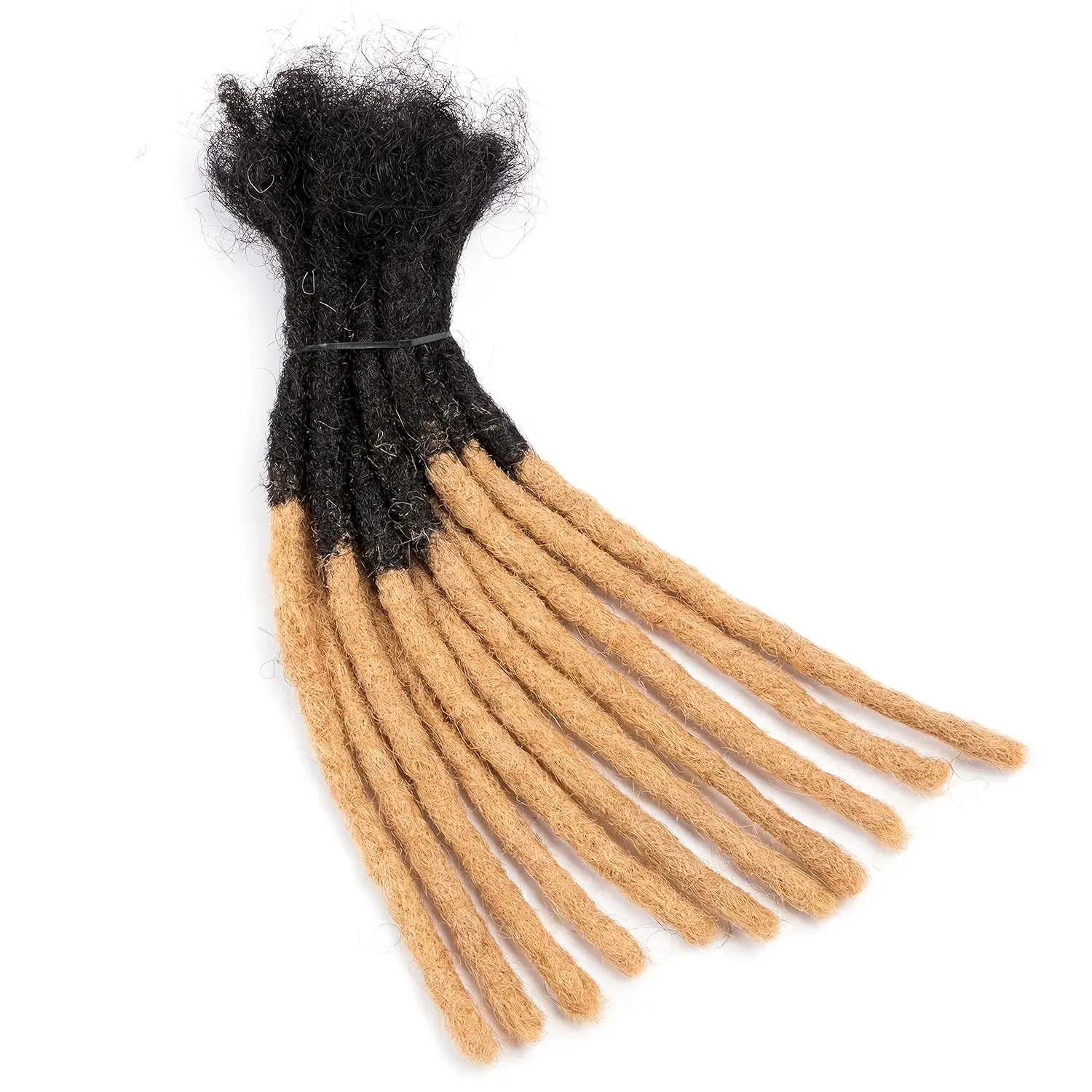 Hot Fashionable 0.16inch Thickness 10 Strands Real Human Hair Dreadlock Extensions for Man/Women Full Handmade Permanent loc Extensions Bundles Can Be Dyed Bleached Curled Twisted