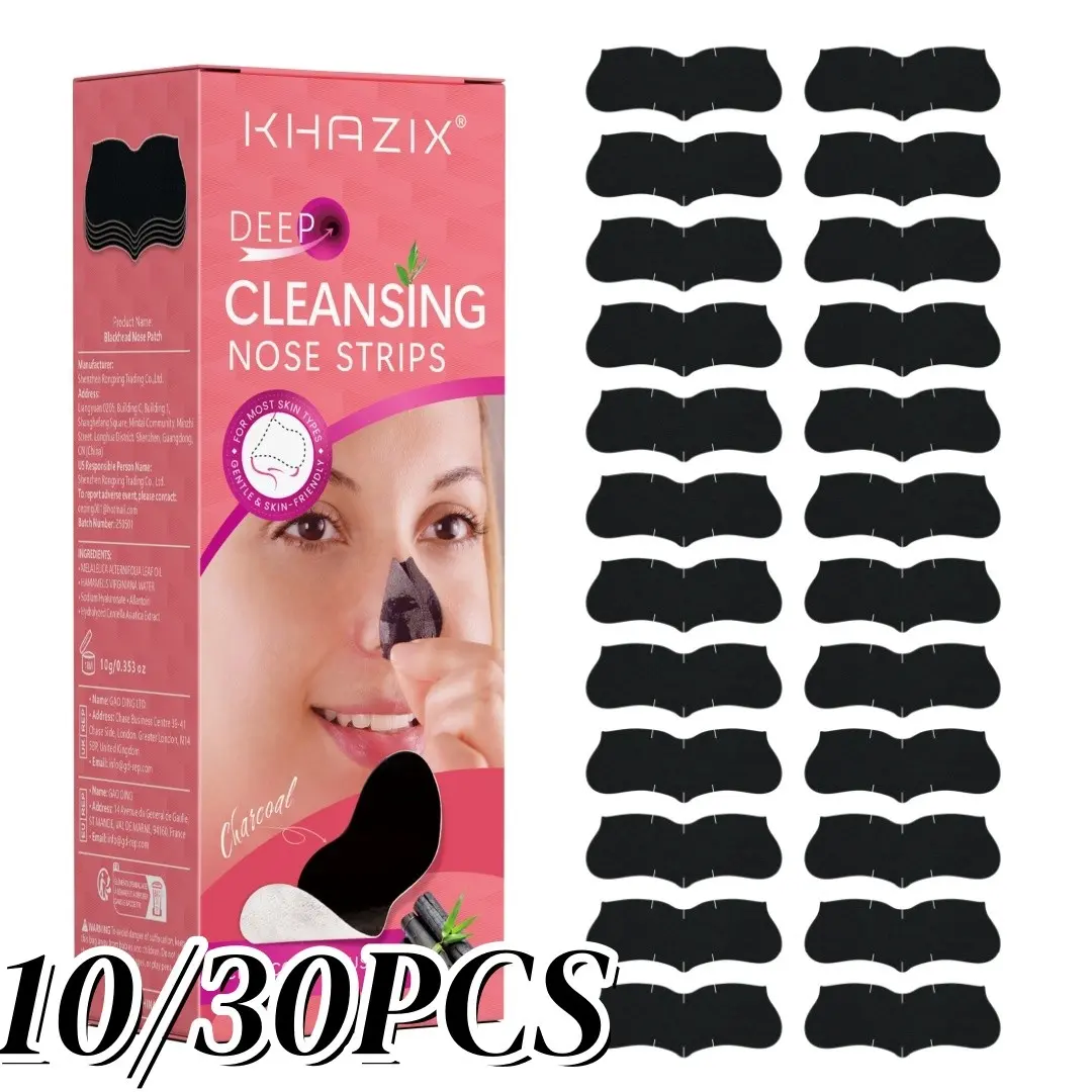 10/30 Pieces Nose Pore Strips, Hyaluronic Acid Nasal Strips, Deep Cleansing for Blackheads & Sebum Absorption, Daily Skin Care Essentials
