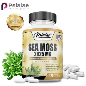 Pslalae - Premium Sea Moss Extract 2625MG - Contains Cystella, Irish Moss, Burdock Root - Natural Ingredients - Respiratory Health Support - Vegan