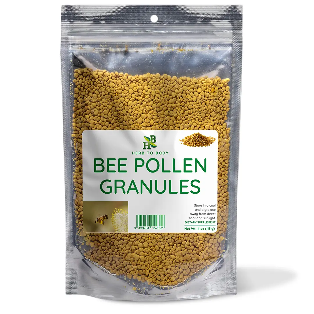 Bee Pollen Granules – 4 oz (113 g)|  Whole Bee Pollen | Herb To Body