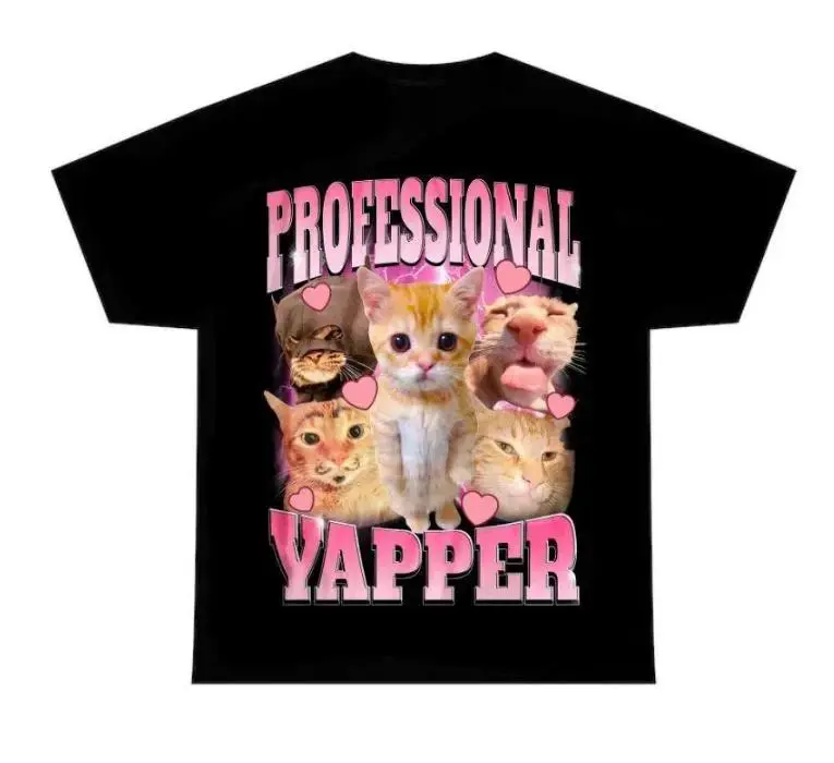 Women's Professional Yapper Graphic Top - Love, Comfy Streetwear Options: Funny Cat Shortsleeve T-Shirt, Cute Classic Sweatshirt, Hoodie