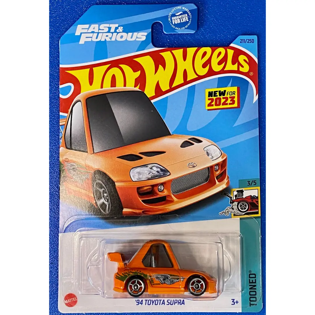 Toyota Supra 94 Orange Brian Tooned Hot Wheels Fast & Furious Collectible