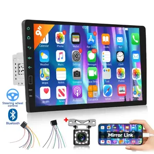 Single Din Car Stereo, 9 Inch HD Touch Screen Radio with Mirror Link, Bluetooth 5.0, SWC, EQ, USB+Type-C Charging +HD Backup Camera, Does not support CarPlay & Android Auto