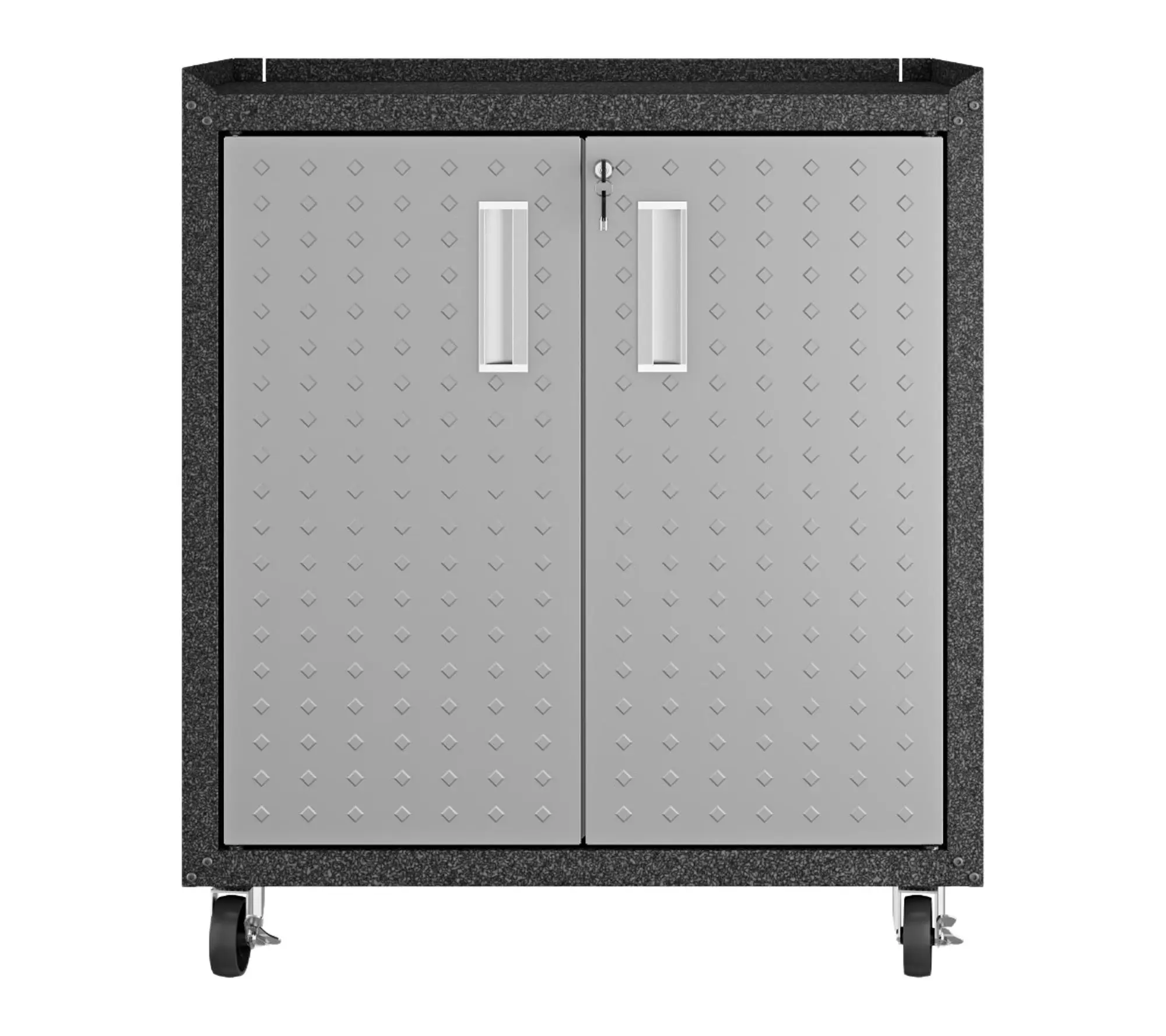 Manhattan Comfort Fortress Mobile Garage Cabinet with Shelves