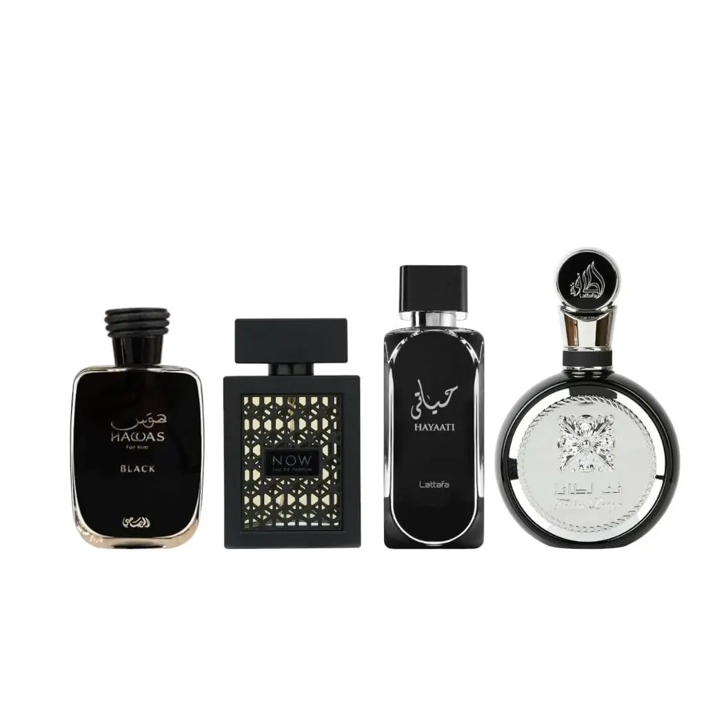 Oudlash Bundle | Hayaati + Fakhar + Hawas Black + Rave Now | Eau De Parfum | 100 ML | Citrus - Aromatic & Spicy Notes