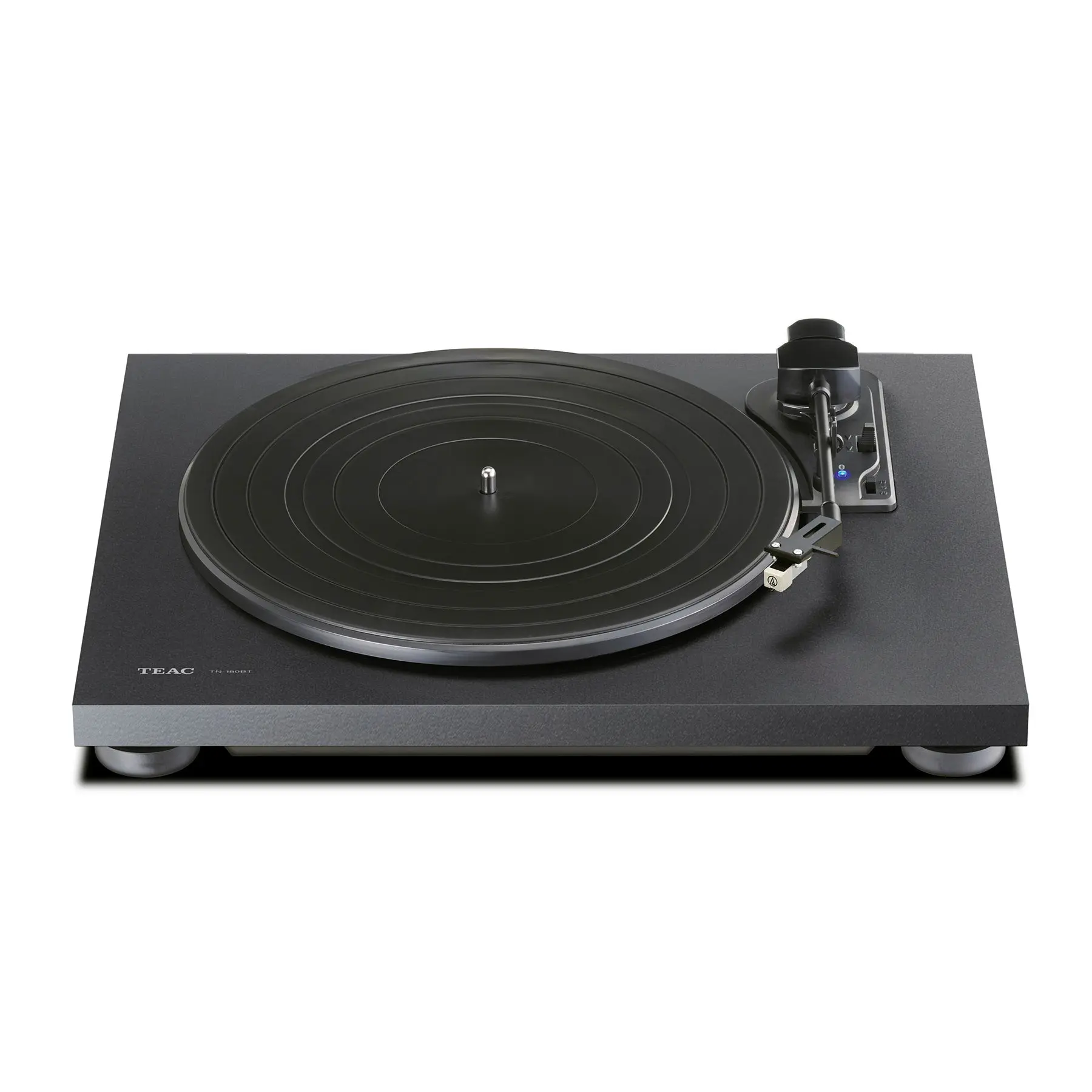 Teac TN-180BT Semi-Automatic Vinyl Record Player - Matte Black, Music Vinyl Compatibility, Wood MDF Build, Analog RCA Output, Auto-Return Operation