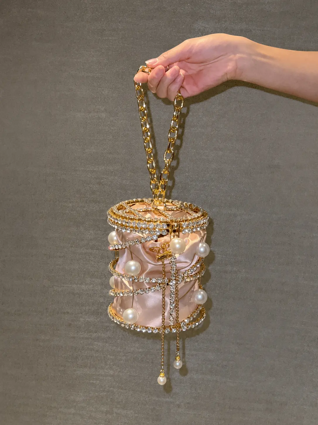 Luxury Women's Bridal Wedding Purse Party Prom Glitter Bling Rhinestone Clutches Handbag Dinner Evening Clutch Bucket Bag,