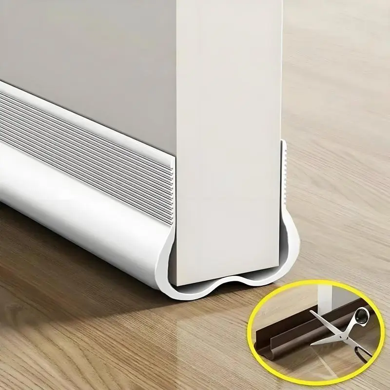 Adjustable Door Draft Stopper, Waterproof Sealing Strip, Noise-Reducing Door Bottom Guard, Soft Door Sweep for Soundproofing, Easy Installation